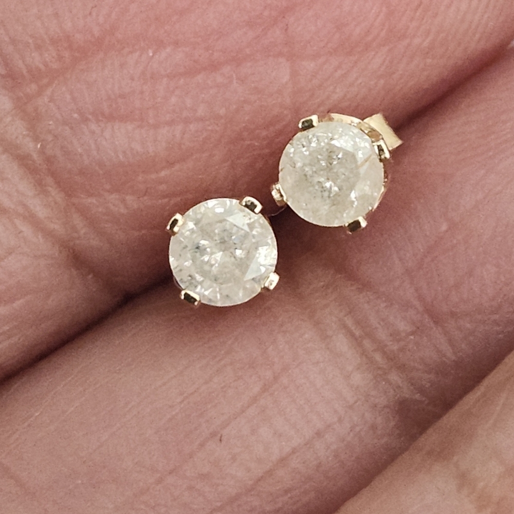 Elegant Gold and Silver Stud Earrings